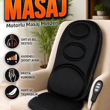 Motorlu Sırt Ve Bel Masaj Minderi 3 Motorlu Isıtmalı 9 Modlu Ayarlanabilir Masaj Koltuğu Pedi Çok Renkli