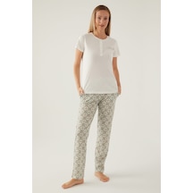 Arnetta Kadın Beyaz Pijama Takımı Ar2881-s-v1 Beyaz
