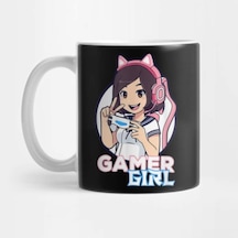 Gamer Girl Kupa Bardak Çok Renkli