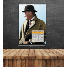2026 Ataürk Duvar Takvimi-33x48