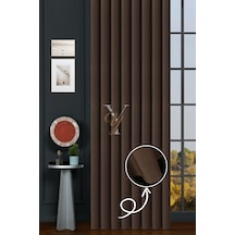 İpek Kadife Fon Perde V-35 Mocha Mocha