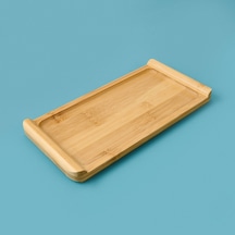 Aroww Bambu Tepsi - Açık Kahverengi - 28x14 Cm Çok Renkli