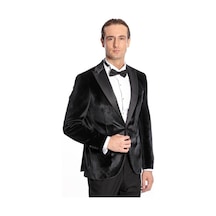 Wessi Kadife Slim Fit Siyah Erkek Smokin Ceket Siyah Wessi Kadife Slim Fit Siyah Erkek Smokin Ceket Siyah