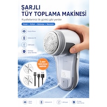 Şarjlı Tüy Toplama Makinesi 1200mah Usb Şarjlı Kumaş Tiftik Temizleyici Kazak Koltuk Battaniye İçin Gri