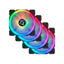 Gameforce 7r Pro Seri 4'lü Set Rainbow Ledli Sessiz 120mm 12cm