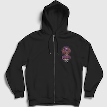 Presmono Unisex Coffin Black Sabbath Fermuarlı Kapüşonlu Sweatshirt Siyah