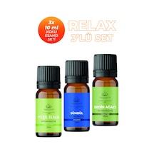 Relax Esansiyel Uçucu Koku Yağı Buhurdanlık Yağı Difüzör Esansı 3'lü Set 3x10ml Karışık