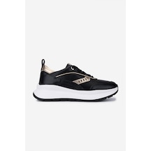 Valmenti Kadın Hakiki Deri Siyah Sneakers & Spor Ayakkabı 04 401 Bn Ayk Sk25-26 Syh/lıght Gold Siyah