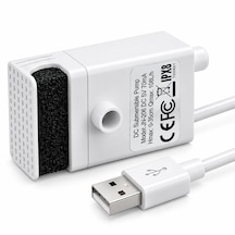 Haustier Wf013 -seramik Uyumlu Anti-burnt Özellikli, Ledli, Usb, Evcil Hayvan Su Sebili Yedek Pompa