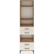 Arges Dolap 4 Raflı 4 Çekmeceli 60x30x221 Çam-aytaşı Çam