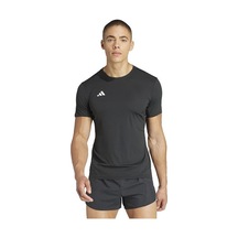Adidas Adizero Essentials Erkek Siyah Yuvarlak Yaka Tişört Siyah