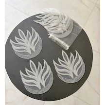 6'lı Dantel Kahve Sunumluğu 15x15 Cm Asorti Desenli Zarif Sunum Aksesuarı Çok Renkli