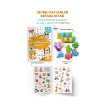 Sevimli Hayvanlar Boyama Kitabı - Oyun Hamurlu - 3 Yaş +