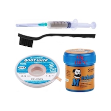 Solderpaste Mechanic 138 Derece Krem Lehim 42g Sıvı Lehim Ve Flux Lehim Toplama Fırça Seti 2,5mm 4lü