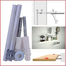 Gizli Raf Tutucu 10 Mm 10 Cm Raf Taşıyıcı Duvar Tipi 2 Adet Çoklu Renk