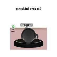 Hnrlıshp Kilitli 4 Cm Tekerlek Ayak 4 Lü Set Zemin Koruyucu Beton
