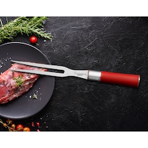 Lazbisa Mutfak Bıçak Seti Et Servis Şef Uzun Çatal Red Craft Seri
