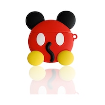 Bipower Apple Uyumlu AirPods 1-2 Kılıf Minnie Kırmızı