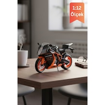 Ktm 1190 Rc8 R Siyah Model Motorsiklet 1:12 Ölçek İnce Detay Diecast Çok Renkli