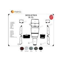 Meriç® Skoda Octavia Ön Torpido Kaplama 11 Parça 2010-2016 (530157389)