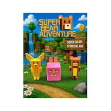 Super Bear Adventure Tilki, Ayı Ve Tavşan Figür Seti - Tüm Eklemleri Hareketli 3'lü Oyuncak - 8 Cm