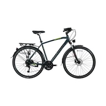 Bisan Trx 8500 City Şehir Bisikleti 52 Cm Disk Fren 700c 27 Vites Parlak Gri Sarı Gri
