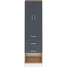 Arges Dolap 2 Raflı 3 Çekmeceli Tek Askılı 60x30x221 Çam-antrasit Atlas Çam