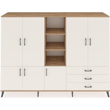 Hyperion Dolap 11 Raflı 3 Çekmeceli 7 Kapaklı 220x44x163 Çam-aytaşı Aytası - Atlas Çam