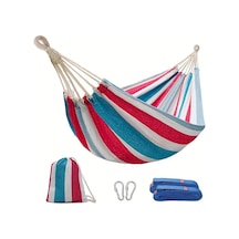 Tcherchı Mavi - Kırmızı Devrilme Önleyici Çift Dış Mekan Hamak