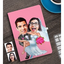 Kişiye Özel Evleniyoruz Karikatürlü Defter-9