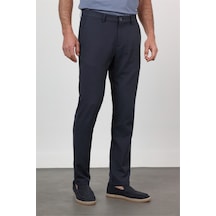 İmza Koyu Lacivert Yan Cep Comfort Fit Esnek Chino Pantolon 1003260171