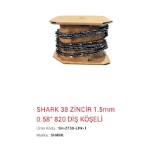 Shark 3/8 Zincir 1.5mm 0.58" 820 Diş Köşeli