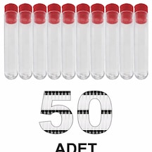 12x75 Mm Deney Tüpü Dibi Yuvarlak Kapaklı 50 Adet