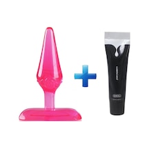 Hızlı Express Pretty Love Erotic Mini 7 CM Vantuzlu  Pembe Anal Plug + Kaydırıcı Jel