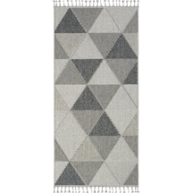 Cool Halı Bress 1401 Gri Mutfak Halısı Bukle Dokuma Saçaklı Tezgah Önü Leke Tutmaz İskandinav Yolluk