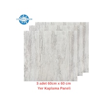 1m2 3 Adet 60x60cm Floor Yapışkanlı Zemin Ve Duvar Kaplama Paneli Arkası Kauçuklu Pvc Wc Paneli 607