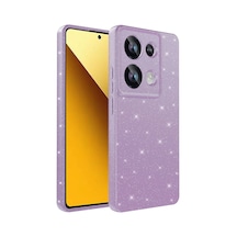 Xiaomi Redmi Note 13 Pro 4g Kılıf Kamera Korumalı Simli Silikon Üstün Koruma Pazarplus Lila