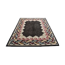 Zehra Abla Halı Yeni 7m2 El Dokuma Eşsiz Üç Boyutlu Oygulu Siyah Hakiki Çin Yün Salon Halısı 5526 Renkli