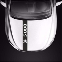 Peugeot 5008 İçin Uyumlu Aksesuar Oto Kaput Şerit Sticker