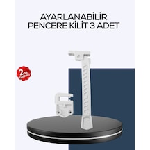 Mey İthalat Çocuk Güvenliği İçin Cam Pencere Kilidi 3 Adet Çok Renkli