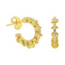 Halka Küpe 717083 Gold Gümüş
