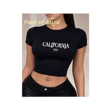 Flood Of Style Siyah Babby Tee Calıfonia Özel Tasarım