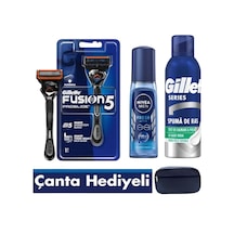 Fusion Proglide Flexball Makine + 5 Yedek Bıçak , Men Deodorant , Köpük , Seyahat Çantası Hediye
