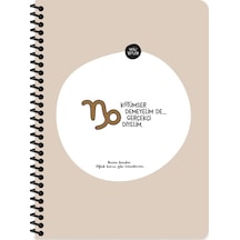 Hisli Şeyler Burçlar Serisi A4 Çizgili Stickerli Defter - Kötümser Demeyelim De Gerçekçi Diyelim Gri