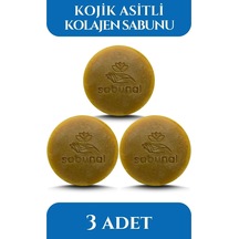Sabunal Kolajen Sabunu 3 Adet - Hyaluronik Asit ve Kojik Asit İçerikli Aydınlatıcı Sabun