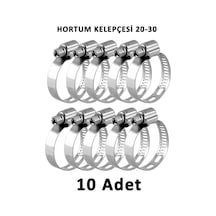 Ayarlı Metal Hortum Kelepçesi Vidalı 20-30 mm 10 Adet