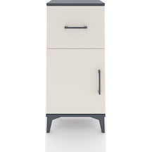 Arges Komodin Tek Raflı Tek Çekmeceli Tek Kapaklı 44x30x96 Antrasit-aytaşı Antrasit