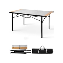 Kingcamp Granite Pro Xl 136x70 Katlanır Lux Kamp Masası Ahşap - Gri