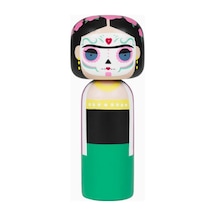 Lucie Kaas Kokeshi Frida Dia De Los Muertos Ahşap Figür, El Yapımı Koleksiyon Parçası 14,5 Cm Dekoratif Taşlar Renkli Lucie Kaas Kokeshi Frida Dia De Los Muertos Ahşap Figür, El Yapımı Koleksiyon Parçası 14,5 Cm Dekoratif Taşlar Renkli