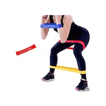 Aerobik Band Pilates Yoga Fitness Squat Çalışma Lastiği Kırmızı
